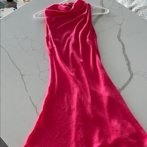 Elegant Pink Sleeveless Dress